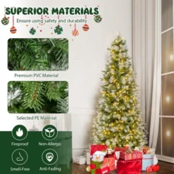 Costway 6/7.5/9 FT Pre-Lit Artificial Christmas Tree With 580/820/1228 Frosted Tips 470 LED Lights -Northlight Sale GUEST ac25a21b 7374 4674 a4f3 5493712670a8