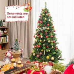Costway 6FT/7FT/8FT Pre-Lit Artificial Christmas Tree 9 Lighting Modes With 300/400/500 LED Lights & Timer -Northlight Sale GUEST ac6dff05 a078 46b9 b971 add20854964a