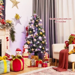 Costway 5/6/7 Ft Pre-lit Fiber Optic PVC Artificial Christmas Tree With 449/617/820 Branch Tips 17 Costway 5/6/7 Ft Pre-lit Fiber Optic PVC Artificial Christmas Tree With 449/617/820 Branch Tips -Northlight Sale GUEST ad1d00d7 0c93 4411 8492 05471ba5d994