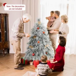 Costway 4.5/6/7 FT Pre-Lit Artificial Christmas Tree With 279/519/743 PVC & Pine Needles & PE Tips -Northlight Sale GUEST adf45278 b59f 4abd 9aa4 a48efd765836