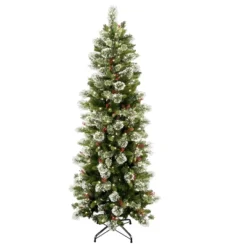Prelit Flocked Pine Artificial Christmas Tree Clear Lights - National Tree Company -Northlight Sale GUEST aff5dd9d 6786 4a50 b99c f7be54fc53d4