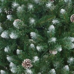 Pre-Lit Slim Christmas Tree With Warm White Lights, Pine Cones & Metal Stand — Weather-Resistant PVC Tips, 6/7.5/9/12 Ft -Northlight Sale GUEST b0ac5dc1 460e 49ce bc10 7ec91adc4dbc