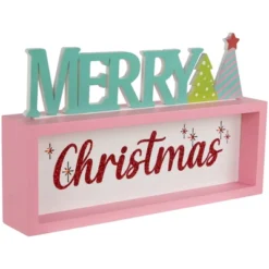 Northlight Lighted "Merry Christmas" Shadow Box Christmas Tree Decoration - 10" - Multicolor -Northlight Sale GUEST b1606655 4d18 45a7 8816 790c8ee9482d