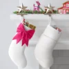 21" White Stocking With 3D Bow Decor - Wondershop™ -Northlight Sale GUEST b2a73b80 6ce7 42ac 96ad fc504fdbfc20