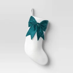 21" White Stocking With 3D Bow Decor - Wondershop™ -Northlight Sale GUEST b2daf032 dba4 4e30 80fa b8223578136a