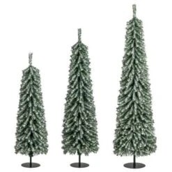 Costway 4' 5' 6' Artificial Christmas Tree Set Of 3 With Realistic Accumulated Snow -Northlight Sale GUEST b3a1dc97 c401 4d59 9249 a5c0e931de17