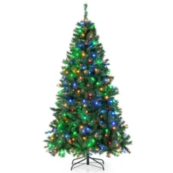 Costway 6FT/7FT Pre-Lit Hinged Christmas Tree With 260/350 Multi-Color Lights & 3-Minute Quick Shape No Fluffing Required -Northlight Sale GUEST b584404b e440 4519 8c5e ec2f0b585798