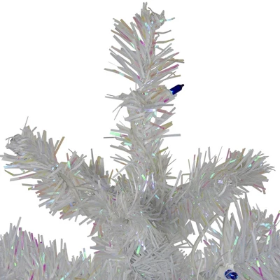 Northlight 3' Pre-Lit White Medium Pine Artificial Christmas Tree - Blue Lights 4 Northlight 3' Pre-Lit White Medium Pine Artificial Christmas Tree - Blue Lights - Image 2