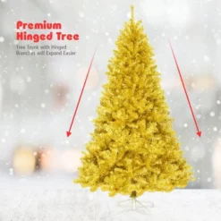 Costway 7.5Ft Hinged Unlit Artificial Tinsel Christmas Tree Holiday,Silver ,Gold 18 Costway 7.5Ft Hinged Unlit Artificial Tinsel Christmas Tree Holiday,Silver ,Gold -Northlight Sale GUEST b7b787c6 844e 4315 9c61 09b9af41fd90