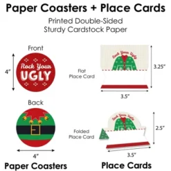 Big Dot Of Happiness Ugly Sweater - Holiday And Christmas Party Paper Charger And Table Decorations - Chargerific Kit - Place Setting For 8 -Northlight Sale GUEST b871d21c 956c 42c2 8be9 5e15d8981491