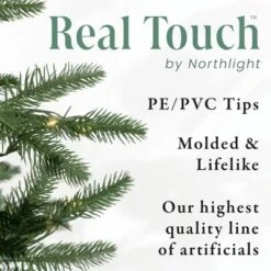 Northlight Real Touch™️ Pre-Lit Full Riverton Fir Artificial Christmas Tree - 7.5' - Candlelight Clear LED Lights -Northlight Sale GUEST b87c5bab 2e7d 44ba 9ab8 2a5f4f732bbf 4