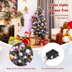 Costway 5/6/7 Ft Pre-lit Fiber Optic PVC Artificial Christmas Tree With 449/617/820 Branch Tips 21 Costway 5/6/7 Ft Pre-lit Fiber Optic PVC Artificial Christmas Tree With 449/617/820 Branch Tips -Northlight Sale GUEST b87c754f eb8d 4c5e ade4 d12aa9f5f7b2