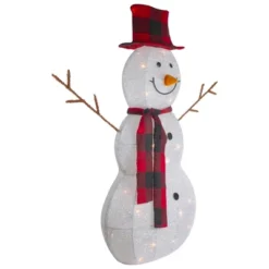 Northlight Lighted Tinsel Snowmen Family Christmas Yard Decorations - Clear Lights - Set Of 2 -Northlight Sale GUEST bbb942d6 6d8f 4922 aa3a 48aaf2d374be