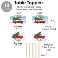 Big Dot Of Happiness Merry Little Christmas Tree - Red Truck And Car Christmas Party Supplies Decoration Kit - Decor Galore Party Pack - 51 Pieces -Northlight Sale GUEST bcfee136 004e 4126 b3cd 485b62a9b66d