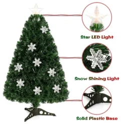 Costway 3FT Pre-Lit Fiber Optic Christmas Tree Multicolor Lights -Northlight Sale GUEST bd99ed1a 229a 41ab 94fa a850ef07a384