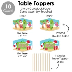 Big Dot Of Happiness Tropical Christmas - Beach Santa Holiday Party Supplies Decoration Kit - Decor Galore Party Pack - 51 Pieces -Northlight Sale GUEST c2e33bca 5452 43fd a5a1 998d76963a92