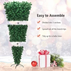 Costway 7Ft Unlit Upside Down Artificial Christmas Tree With 1000 Branch Tips Holiday -Northlight Sale GUEST c2f6e2ea 8e29 4d94 934a 06d9b9416058