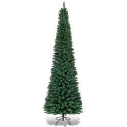 Costway 5'/6'/7'/8' /9' PVC Artificial Pencil Christmas Tree Slim Green -Northlight Sale GUEST c3eae964 27bc 420d b0dc b225d8899e2c