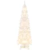 Costway 7FT Pre-Lit Hinged Pencil Christmas Tree White W/ 300 LED Lights & 8 Flash Modes -Northlight Sale GUEST c512cff4 a6c9 486c 91e9 ad332eb04cc2