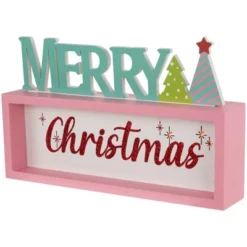 Northlight Lighted "Merry Christmas" Shadow Box Christmas Tree Decoration - 10" - Multicolor -Northlight Sale GUEST c603935e 4fcc 4e04 8c54 65d74af7eaac