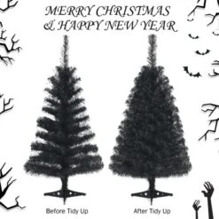 Tangkula 3 Ft Black Artificial Tree Unlit Halloween And Christmas Decoration Tree Compact Festival Party Supplies Black/Pink -Northlight Sale GUEST c629de8a da55 4175 ba3b 4ebd108f6f95