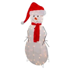 Northlight 42" Lighted 2D Chenille Snowman In Santa Hat Outdoor Christmas Decoration 10 Northlight 42" Lighted 2D Chenille Snowman In Santa Hat Outdoor Christmas Decoration -Northlight Sale GUEST c68f48d9 4f53 44f2 aadd 480b6d522e3d