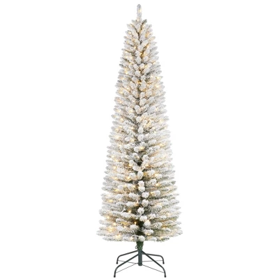 Artificial Christmas Tree – Snow Flocked Full Tree With Warm Incandescent Lights, Branch Tips & Foldable Stand, Holiday Decoration For Home & Party 9 Artificial Christmas Tree – Snow Flocked Full Tree With Warm Incandescent Lights, Branch Tips & Foldable Stand, Holiday Decoration For Home & Party - Image 7