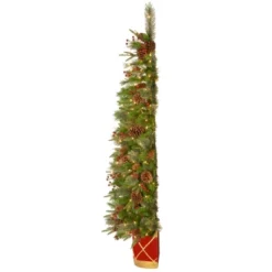 National Tree Company 6' Pre-lit Colonial Half Tree With Clear Lights -Northlight Sale GUEST cda189fe f6f9 478e a5ed fca41037ad5b