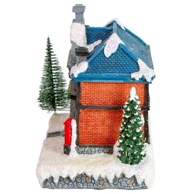 Northlight LED Lighted Post Office Christmas Village Decoration - 7" 4 Northlight LED Lighted Post Office Christmas Village Decoration - 7" - Image 2
