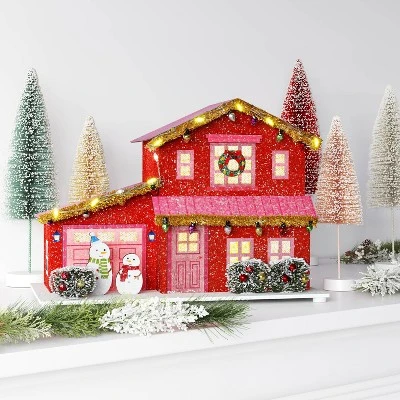 Christmas Glitter House Red - Wondershop™ 2 Christmas Glitter House Red - Wondershop™