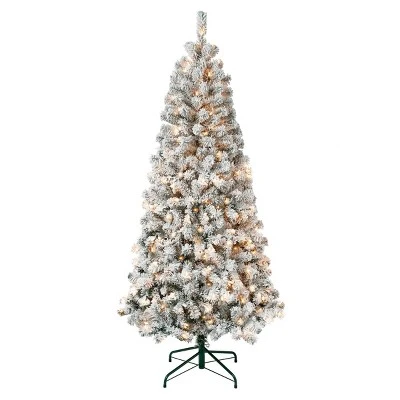 National Tree Company First Traditions Pre-Lit Flocked Acacia Artificial Christmas Tree Clear Lights 5 National Tree Company First Traditions Pre-Lit Flocked Acacia Artificial Christmas Tree Clear Lights - Image 3