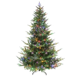 Puleo 7.5' Pre-Lit Sacramento Fir Artificial Christmas Tree