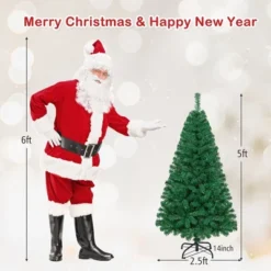 Costway 5/6/7/8 FT Artificial Christmas Tree Unlit Christmas Tree With 350/650/950/1138 Branch Tips Foldable Metal Stand -Northlight Sale GUEST d32e035c d7ba 49fe ae75 096e388d24d2