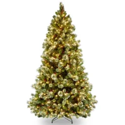 Prelit Flocked Pine Artificial Christmas Tree Clear Lights - National Tree Company -Northlight Sale GUEST d34fdbd2 2b16 4ea2 ab79 384019820f64