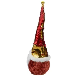 Northlight Santa Gnome Head With Sequined Jingle Bell Hat Christmas Decoration - 20" - Gold And Red -Northlight Sale GUEST d43a5e0e f107 430f 8066 3c5546346460