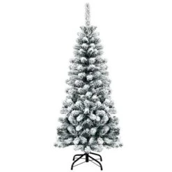 Costway 4.5/6/7.5 Ft Unlit Hinged Snow Flocked Artificial Pencil Christmas Tree With 242/500/641 Branch -Northlight Sale GUEST d48512f2 7f6b 464f a1a7 e207f628c656