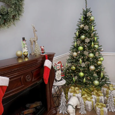 Prelit Slim Aspen Spruce Artificial Christmas Tree Clear Lights - National Tree Company 5 Prelit Slim Aspen Spruce Artificial Christmas Tree Clear Lights - National Tree Company - Image 3