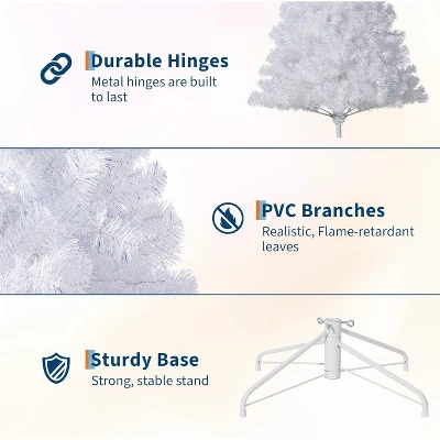 Acekool Snowy Holiday Tree, Frosted Branch Tips, Pre-Decorated Glow Accents, Metal Stand, Enchanting Winter Decor 3 Acekool Snowy Holiday Tree, Frosted Branch Tips, Pre-Decorated Glow Accents, Metal Stand, Enchanting Winter Decor