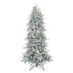 Costway 6 FT/7.5FT Pre-Lit Christmas Tree Snow Flocked Hinged With 715/1107 Branch Tips & 210/350 Lights 21 Costway 6 FT/7.5FT Pre-Lit Christmas Tree Snow Flocked Hinged With 715/1107 Branch Tips & 210/350 Lights -Northlight Sale GUEST d7b3f9e4 73eb 4f33 b125 4dcc86176b2c
