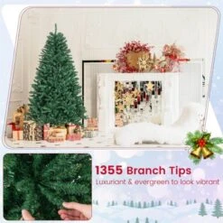 Costway 6ft Hinged Artificial Christmas Tree Unlit Douglas Full Fir Tree W/ 1355 Tips -Northlight Sale GUEST d82da823 8822 40b3 b1fc eb70792fff91