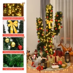Costway 7Ft Pre-Lit Cactus Christmas Tree LED Lights Ball Ornaments -Northlight Sale GUEST d93f4849 2a78 41e3 991f 5d56b631b96f