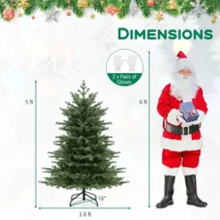 Costway 5 FT Artificial Christmas Tree With 1426 Lush PVC & PE Tips 200 LED Lights -Northlight Sale GUEST dab2c27f 2f96 4ad0 ad01 0529ce88491d