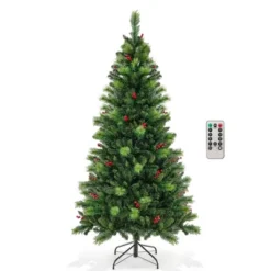 Costway 6FT/7FT/8FT Pre-Lit Artificial Christmas Tree 9 Lighting Modes With 300/400/500 LED Lights & Timer -Northlight Sale GUEST dacba6f0 15b2 4f1b 98f4 1e364c936511