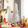 Costway 6ft Unlit Artificial Slim Pencil Christmas Tree With Metal Stand White -Northlight Sale GUEST db345631 7ae1 44d4 a395 94e0f5a167a1