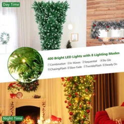 Costway 7.5FT Pre-Lit Snowy Upside Down Christmas Tree 1100 Tips W/ 400 Lights & 8 Modes -Northlight Sale GUEST dd712f6a 6bb5 4959 915c 4785ae8023fe