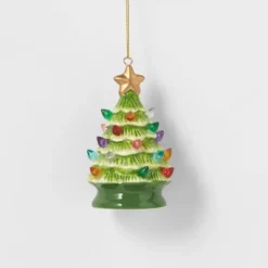 Lit Ceramic Retro Christmas Tree Ornament - Wondershop™ -Northlight Sale GUEST ddb44c80 8bcd 4e09 88d0 18792ad8ca7c