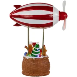 Northlight Musical And Animated Blimp And Santa Christmas Decoration - 8.5" - Red And White -Northlight Sale GUEST deb42b36 4760 424e ac1c 2430a08c35a9