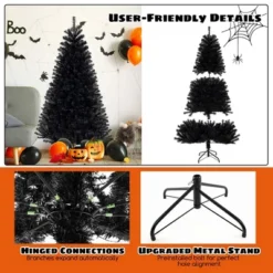 Costway 6/7/8 FT Halloween Tree Artificial Decoration Tree With 758/1040/1408 Branch Tips 6 Lighting Modes -Northlight Sale GUEST dee2f3f4 9f09 4d81 9ea7 da0acde244d5