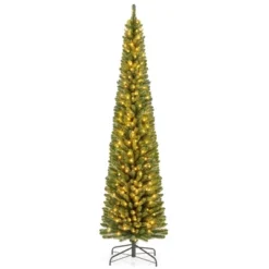 Costway 5/6/7/8 FT Pencil Christmas Tree With 295/392/523/671 Memory Wire Branch Tips 110/140/190/250 LED Lights For Home 27 Costway 5/6/7/8 FT Pencil Christmas Tree With 295/392/523/671 Memory Wire Branch Tips 110/140/190/250 LED Lights For Home -Northlight Sale GUEST e0d30503 a04c 4817 8266 4c7e4c21cb64