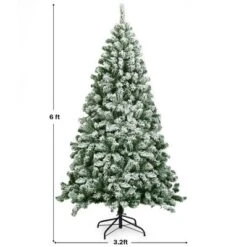 Costway 6FT Snow Flocked Artificial Christmas Tree Hinged W/928 Tips And Foldable Base 13 Costway 6FT Snow Flocked Artificial Christmas Tree Hinged W/928 Tips And Foldable Base -Northlight Sale GUEST e1a61366 f261 46fc 88e7 4c6b6059d722